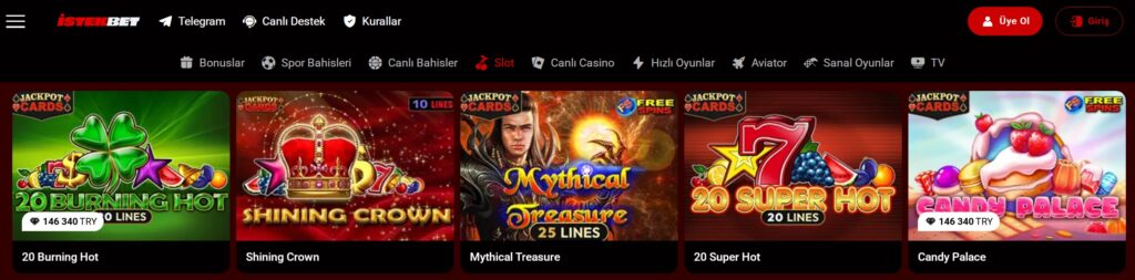 istekbet slot oyunları