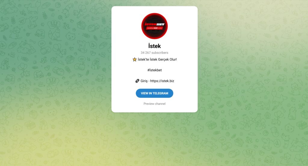 istekbet telegram kanalı